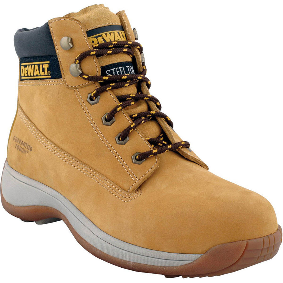 Dewalt Mens Safety Boot Leather Brown Steel Toe Cap Durable Comfortable Size 4 - Image 1