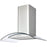 Cooke & Lewis Curved Glass Hood CLCGS60 Stainless Steel 220-240V 3 Speeds W60cm - Image 1