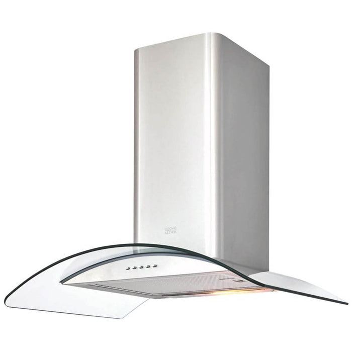 Cooke & Lewis Curved Glass Hood CLCGS60 Stainless Steel 220-240V 3 Speeds W60cm - Image 2