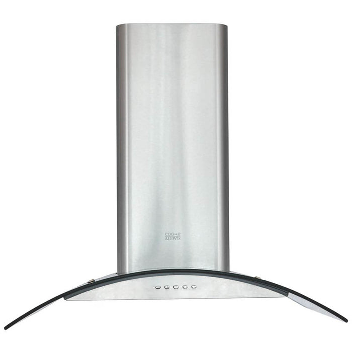 Cooke & Lewis Curved Glass Hood CLCGS60 Stainless Steel 220-240V 3 Speeds W60cm - Image 3