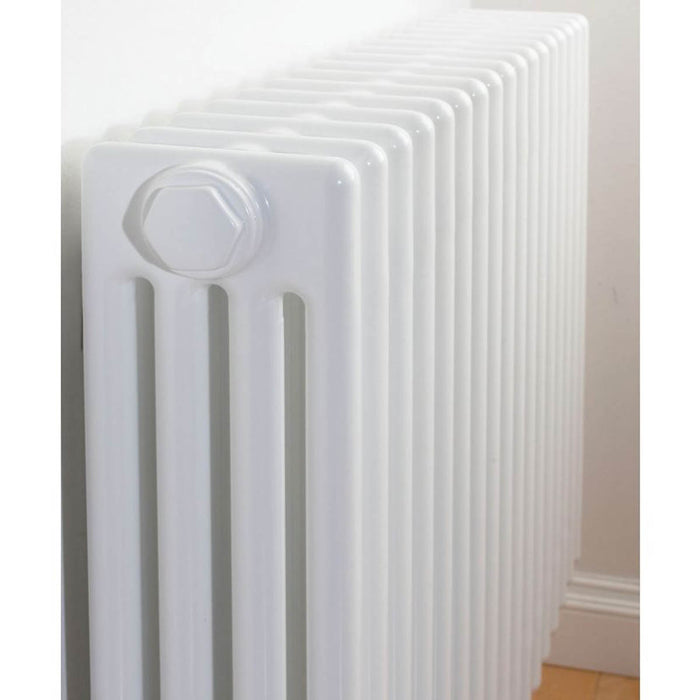 4 Column Radiator Horizontal Heater 3145BTU 929W Classic White Steel 30x104.2cm - Image 3