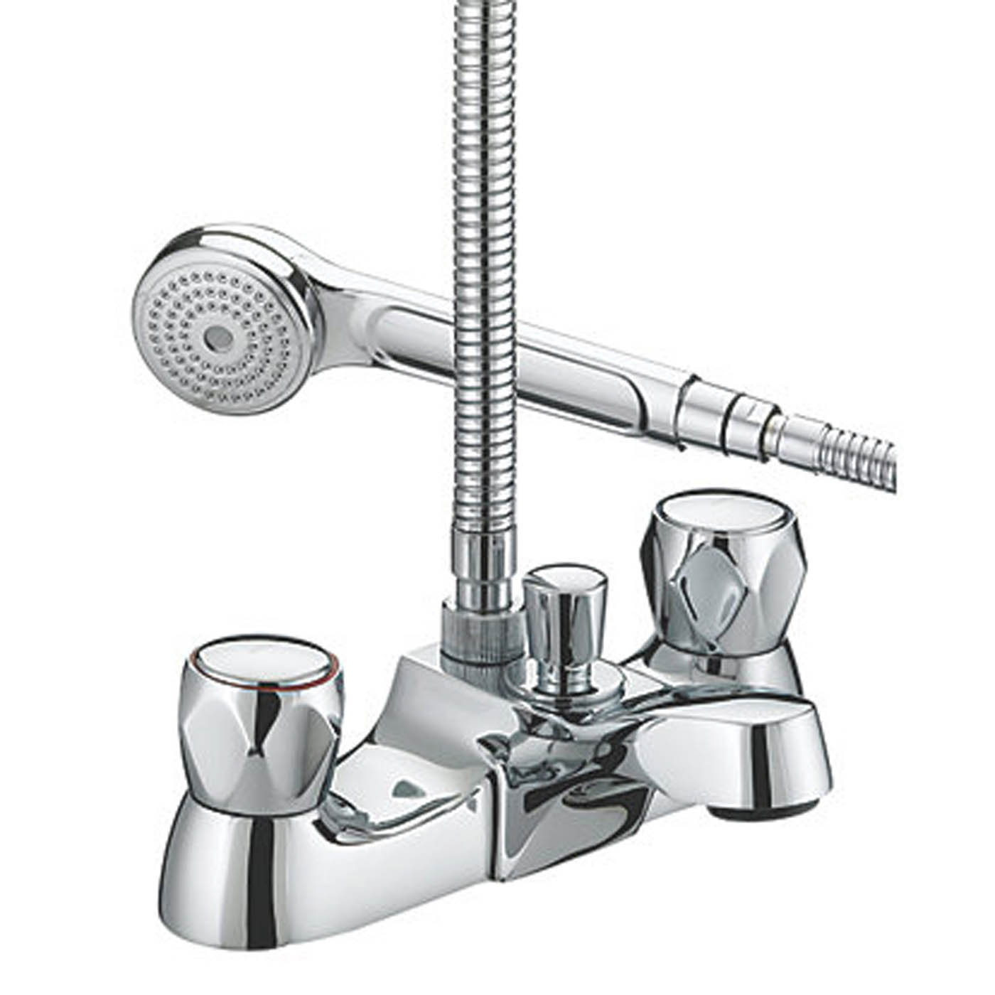 Bristan Club Chrome 71mm Deck Mounted Dual Control Manual Shower Mixer Tap - Image 1