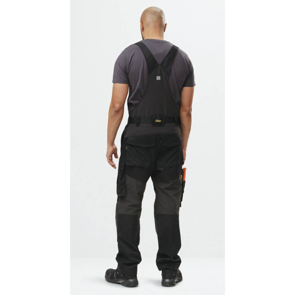 Snickers Work Overalls Bib And Brace Mens Black Multi Pockets Large 39"W 32"L - Image 4