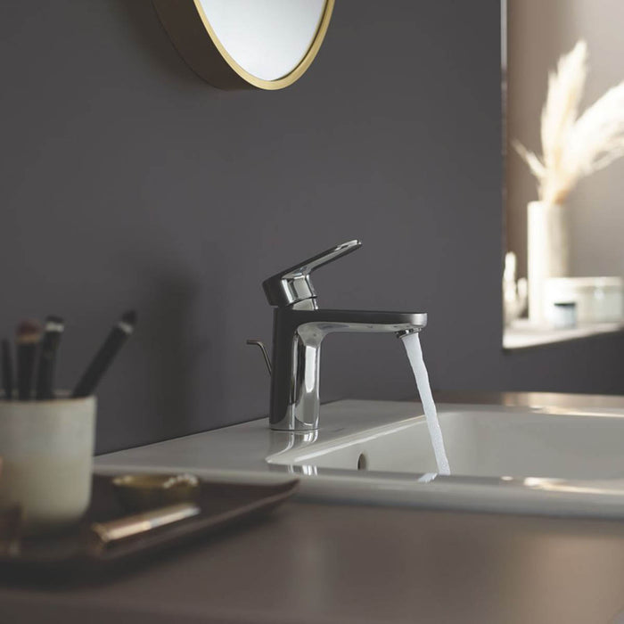 Bathroom Sink Tap Basin Faucet Chrome Single Lever Pop-Up Waste Brass Modern - Image 3