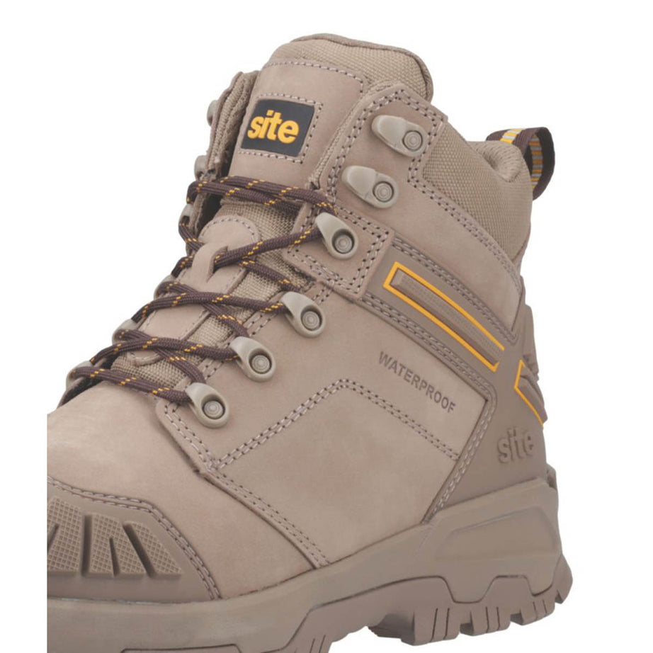 Site Safety Boots Mens Standard Fit Stone Leather Waterproof Steel Toe Size 9 - Image 5