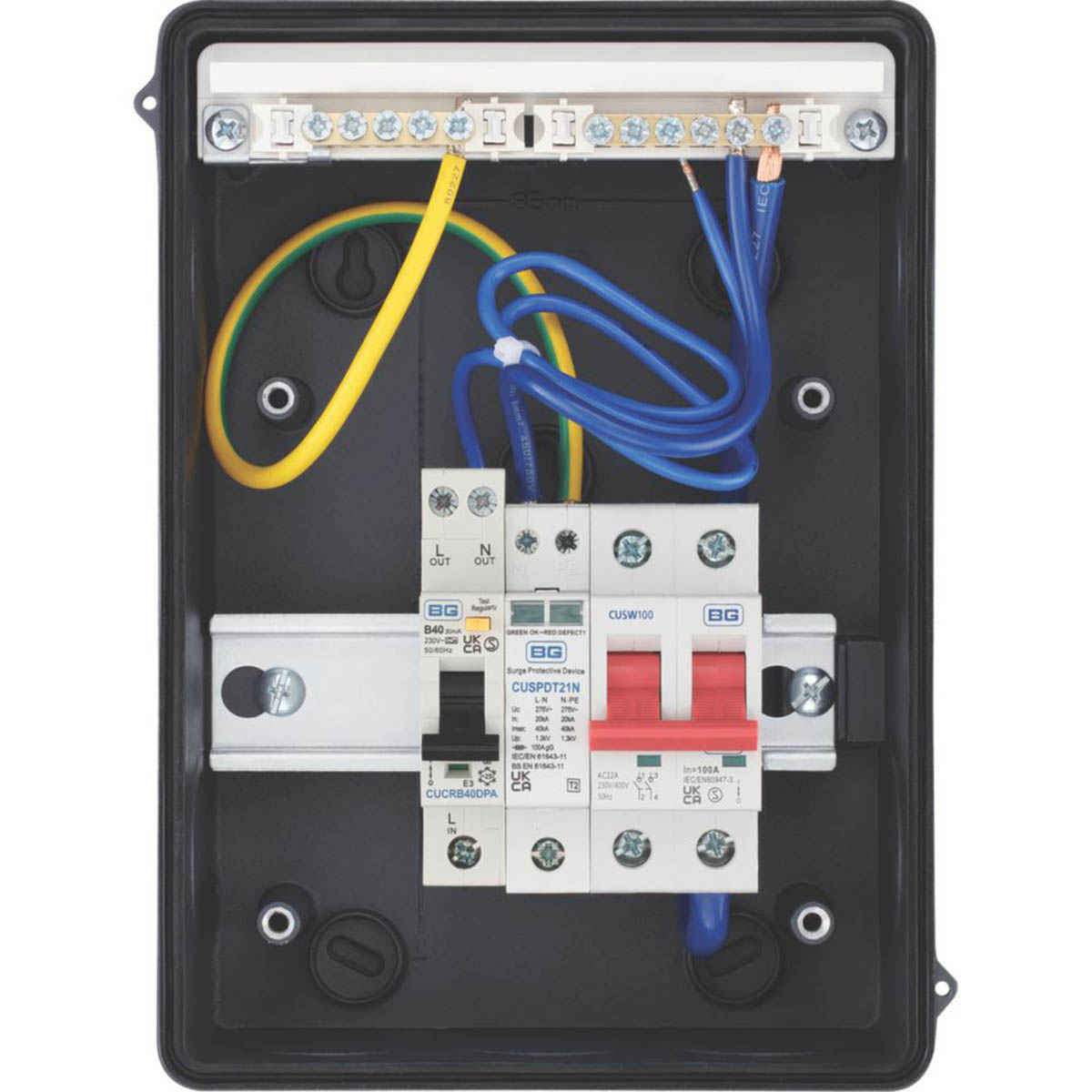 British General EV Charger Consumer Unit SPD Outdoor 5-Module Part-Populated - Image 6