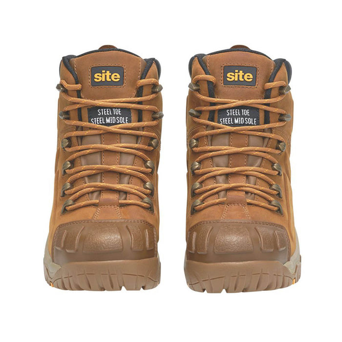 Site Fortress Size 12  Tan Waterproof Steel Toe Cap Safety Boots - Image 4