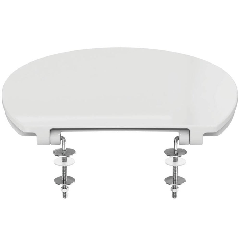 Armitage Shanks Toilet Seat Cover Duraplast White Round Bottom Fix 365 mm - Image 4