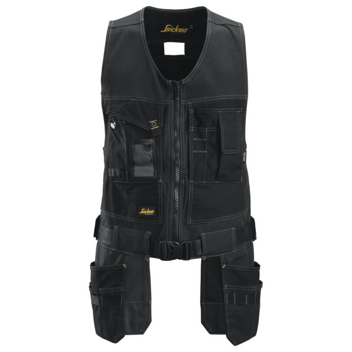 Snickers Mens Toolvest Black 4254 Zip Multi Pockets Durable 2X Large 52" Chest - Image 1