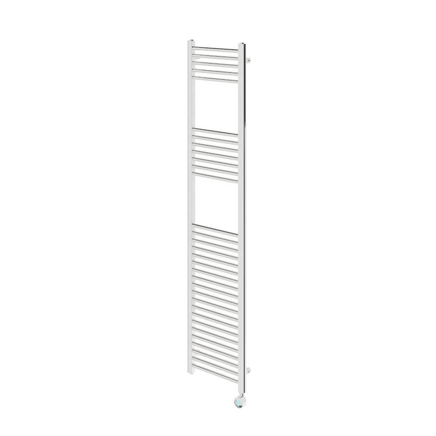 Flomasta Towel Radiator Electric Chrome Flat Programmable 1800mm x 400mm 1364BTU - Image 1