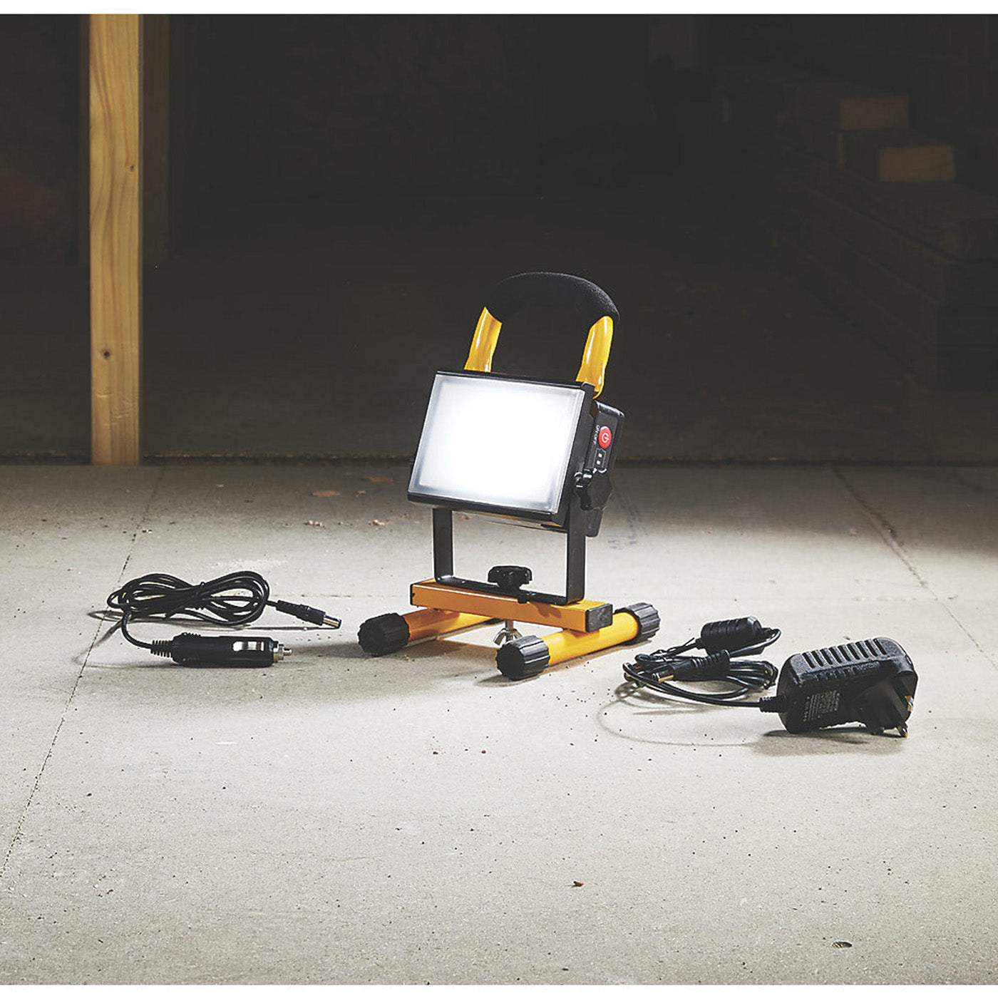 LAP Work Light LED ARW1010 Rechargeable Battery-Operated Adjustable Black Yellow - Image 2