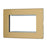 Contactum Lyric 4-Module Modular Faceplate Brushed Brass - Image 4