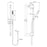 Shower Kit Single Function Chrome Stick Brass Head Rail Bathroom Contemporary - Image 4