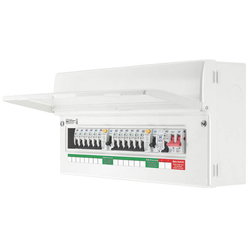British General Consumer Unit SPD 22-Module 14-Way High Dual RCD Part-Populated - Image 1
