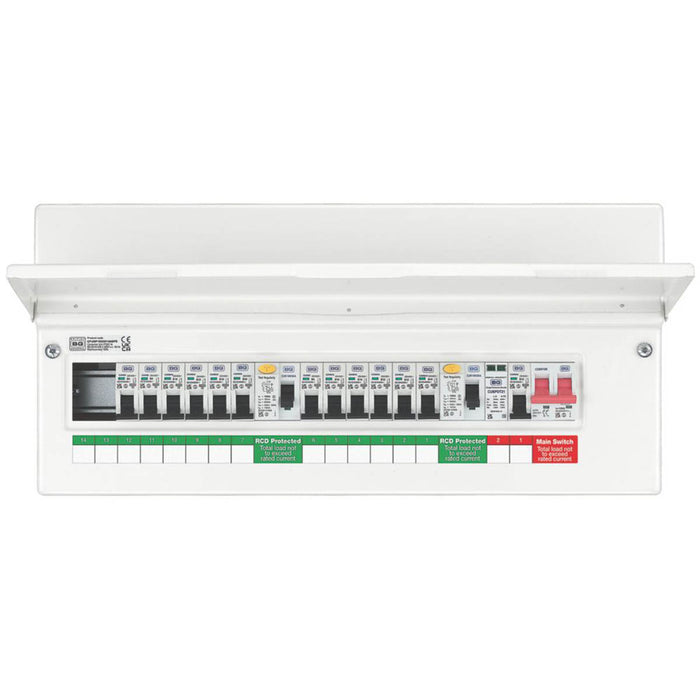 British General Consumer Unit SPD 22-Module 14-Way High Dual RCD Part-Populated - Image 2