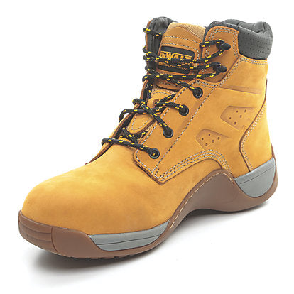 DeWalt Safety Boots Honey Yellow Leather Lightweight Flexible Size 6 - Image 4