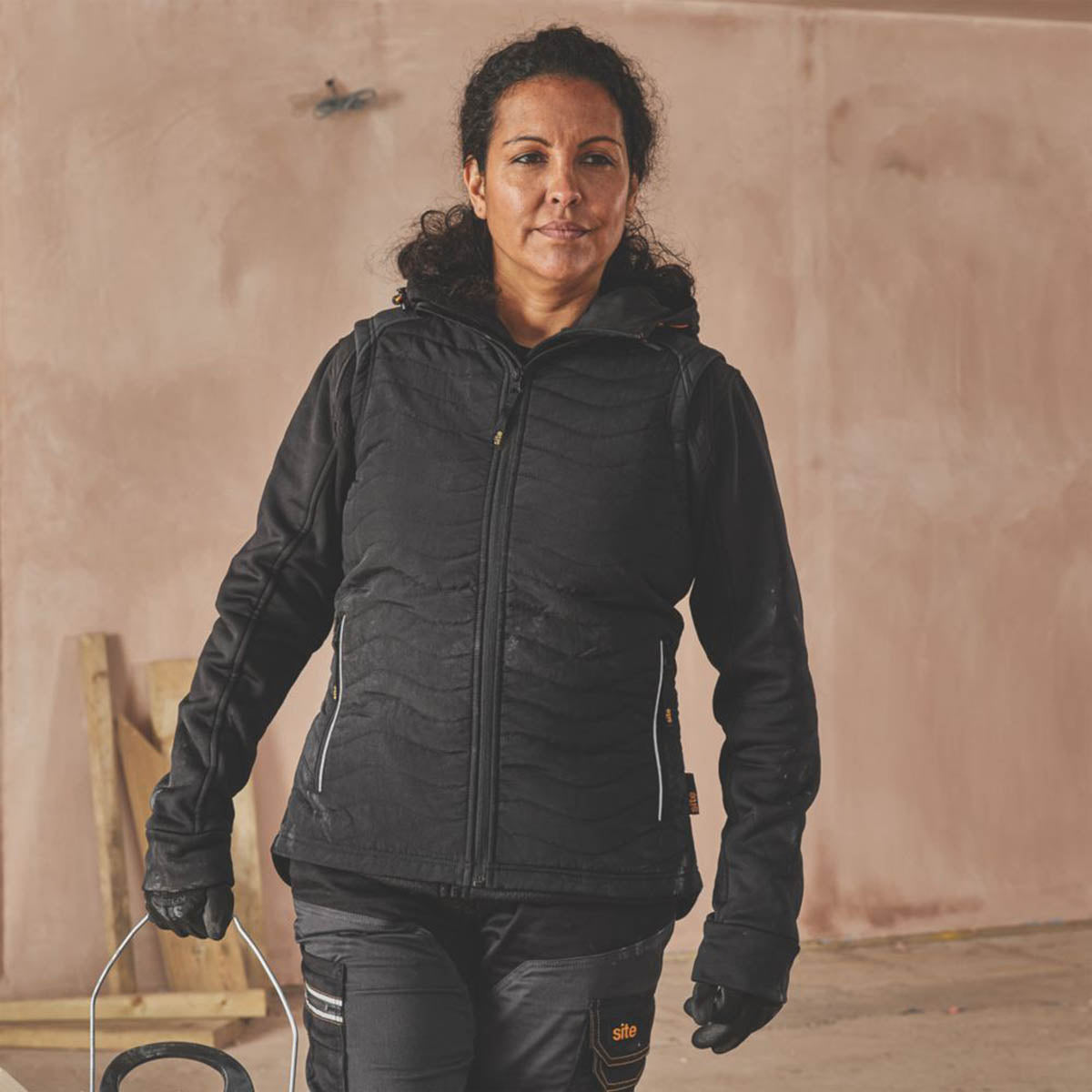 Site Bodywarmer Womens Black Full Zip Pockets Gilet Vest Jackets Size 10 - Image 6