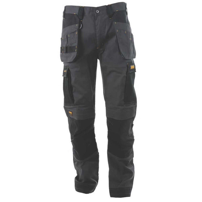 DeWalt Work Trousers Mens Slim Fit Grey Breathable Multi Pockets 36"W 31"L - Image 2