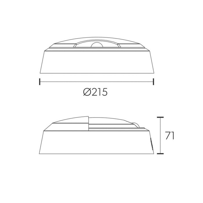 Outdoor Bulkhead Round LED Wall Ceiling with Eyelid Cover PIR Motion Sensor - Image 6