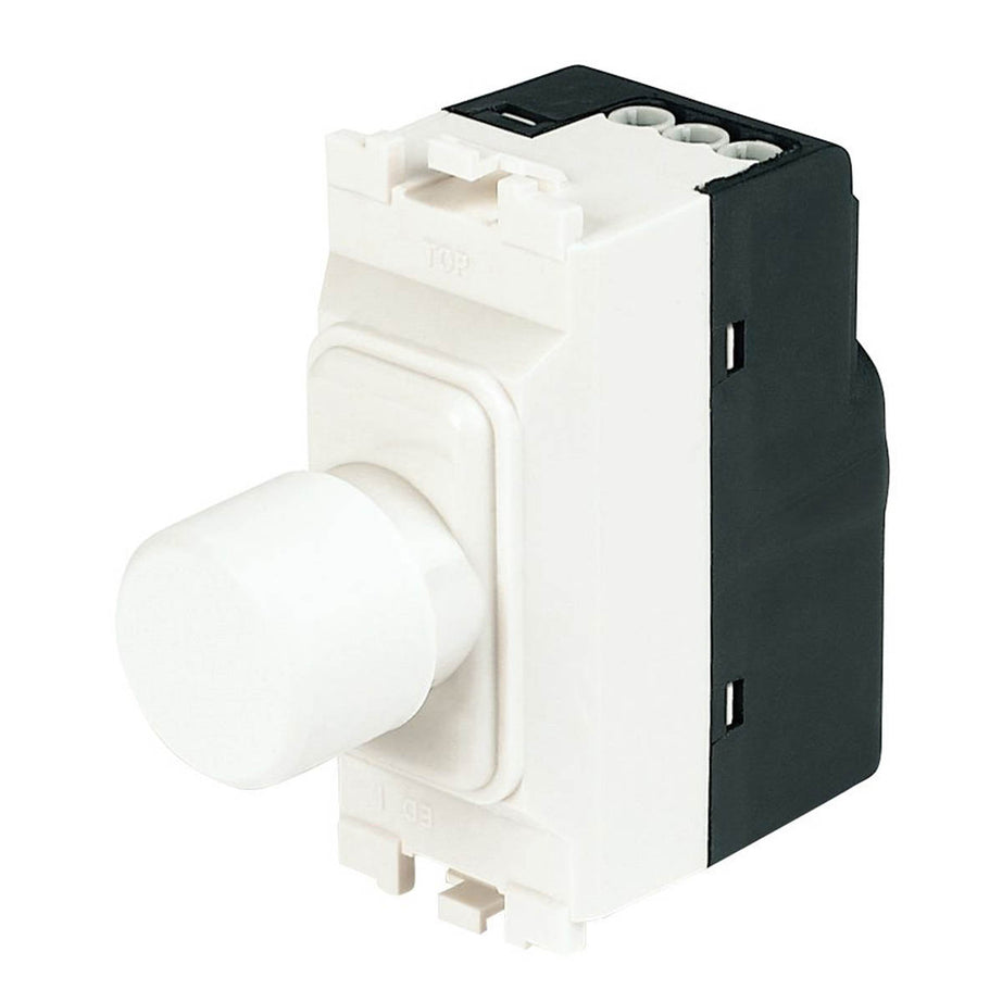 MK Grid Plus 2-Way  Grid Dimmer Switch White with Colour-Matched Inserts - Image 1
