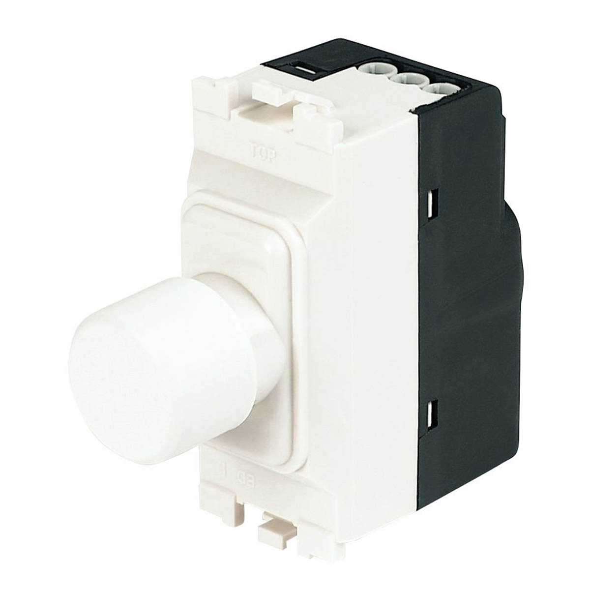 MK Grid Plus 2-Way  Grid Dimmer Switch White with Colour-Matched Inserts - Image 1