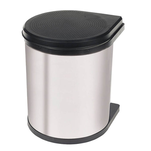 Kitchen Waste Bin 15Ltr Stainless Steel Tilt & Turn Left Right Handed Mounting - Image 1