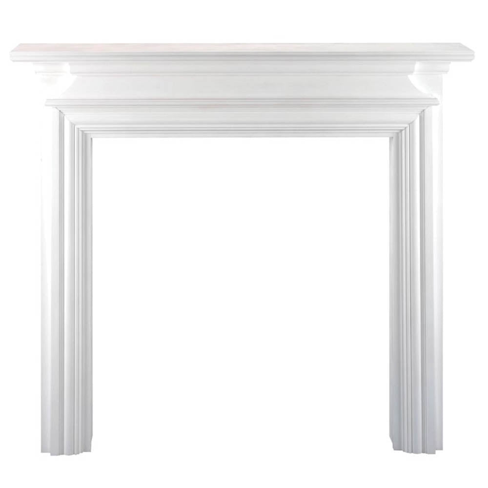 Fireplace Surround White MDF Classic Home Inside Gloss Finish W1100 x H1022mm - Image 1
