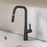 Kitchen Tap Mixer Single Lever Matt Black Pull-Out Spout Brass Contemporary - Image 2