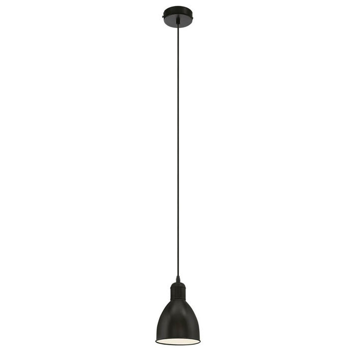 Pendant Ceiling Light Black Steel Round Shade Dining Room Modern Industrial - Image 1