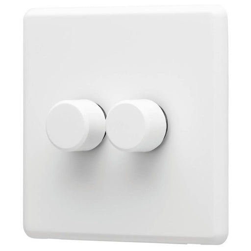 Arlec  2-Gang 2-Way LED Dimmer Switch  White - Image 1