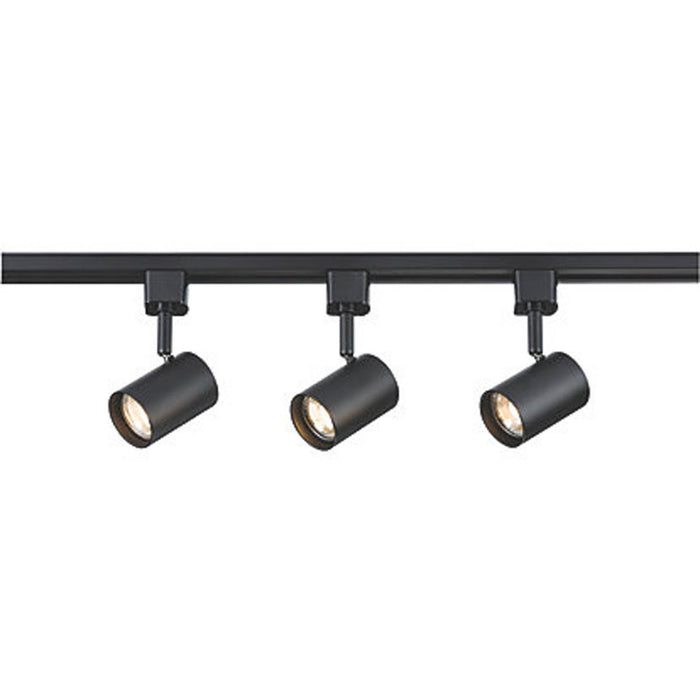 Track Lighting Kit Spotlight Ceiling 1m Round Shape Black Adjustable GU10 - Image 1