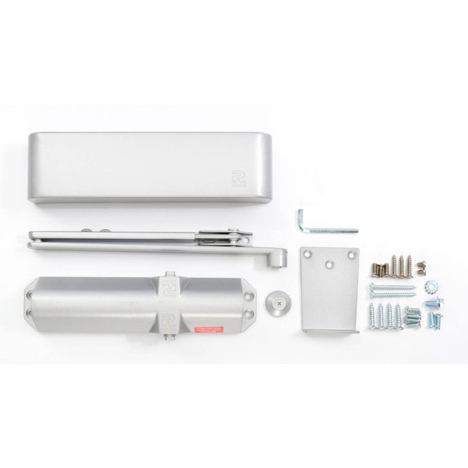 Rutland Door Closer Silver Fire Rated Overhead TS.5204 Universal Fitting - Image 2