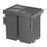 Kitchen Pull Out Bin Under Counter Anthracite Waste Recycling Base Mounted 92Ltr - Image 2