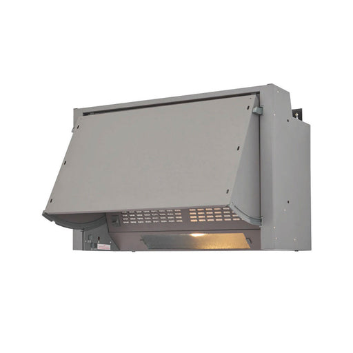Cooker Hood Integrated Grey Kitchen Extractor Fan 60cm Slider Controls LED Light - Image 1