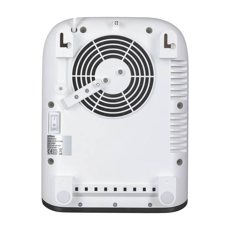 TCP  2000W Electric Wall-Mounted Vertical Fan Heater White - Image 4