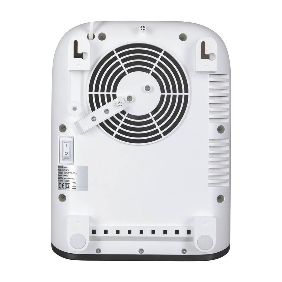 TCP  2000W Electric Wall-Mounted Vertical Fan Heater White - Image 4