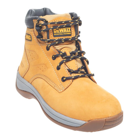 DeWalt Safety Boots Mens Wide Fit Honey Leather Work Shoes Steel Toe Size 9 - Image 1