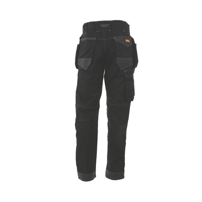 DeWalt Harrison Work Trousers Black/Grey 40" W 33" L - Image 2