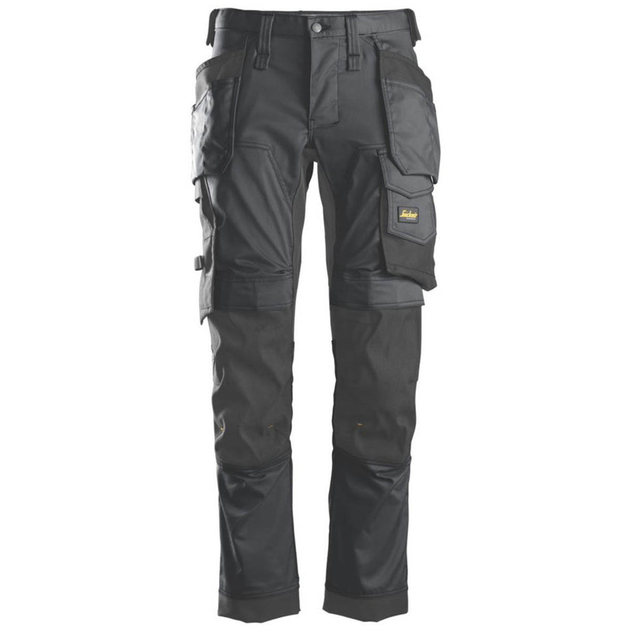 Snickers Work Trousers Mens Slim Fit Grey Breathable Multi Pockets 38"W 30"L - Image 1