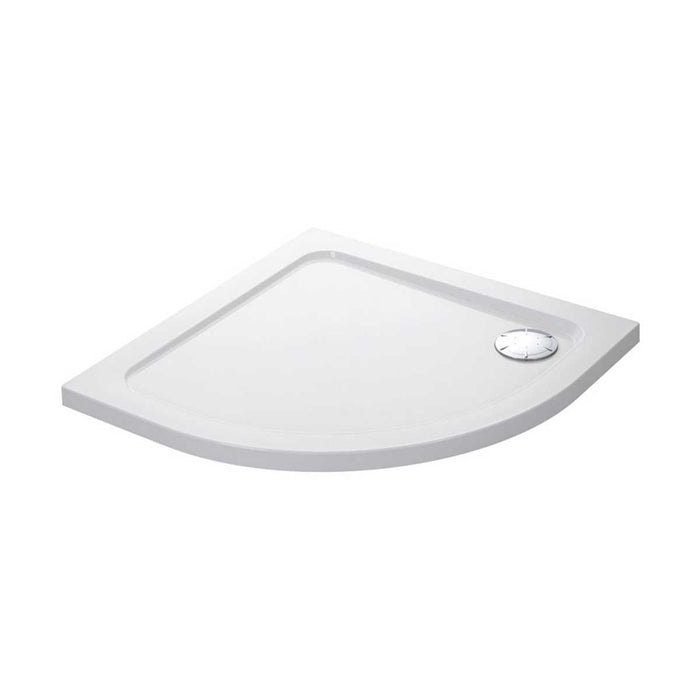 Mira Shower Tray White Low Quadrant Durable Acrylic Resin Stone 80 x 80 x 4cm - Image 2