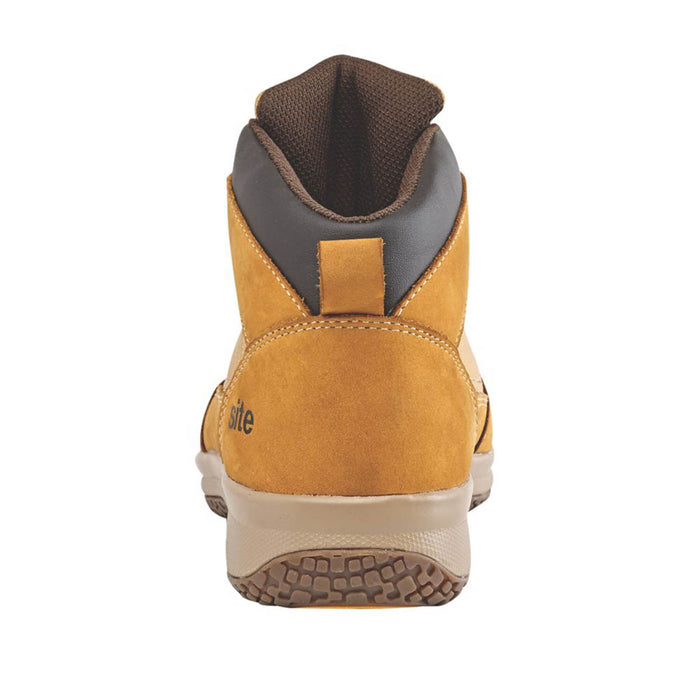 Site Safety Boots Mens Wide Fit Wheat Leather Lightweight Steel Toe Size 12 - Image 5