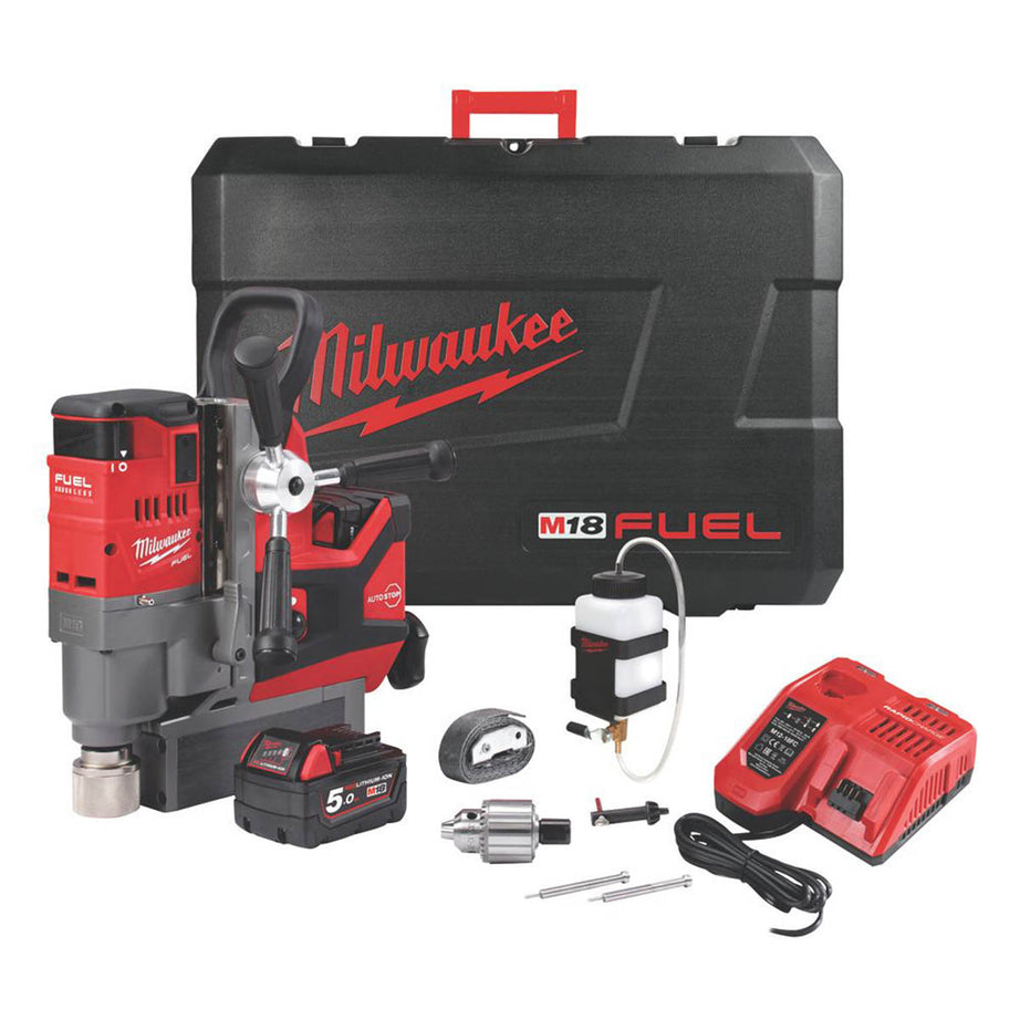 Milwaukee Magnetic Press Drill Cordless 18V 2x5.0Ah Li-Ion M18FMDP502C Brushless - Image 1