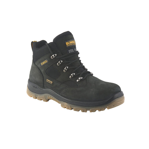 DeWalt Mens Safety Boots Black Leather Steel Toe Cap Waterproof Wide Fit UK12 - Image 1