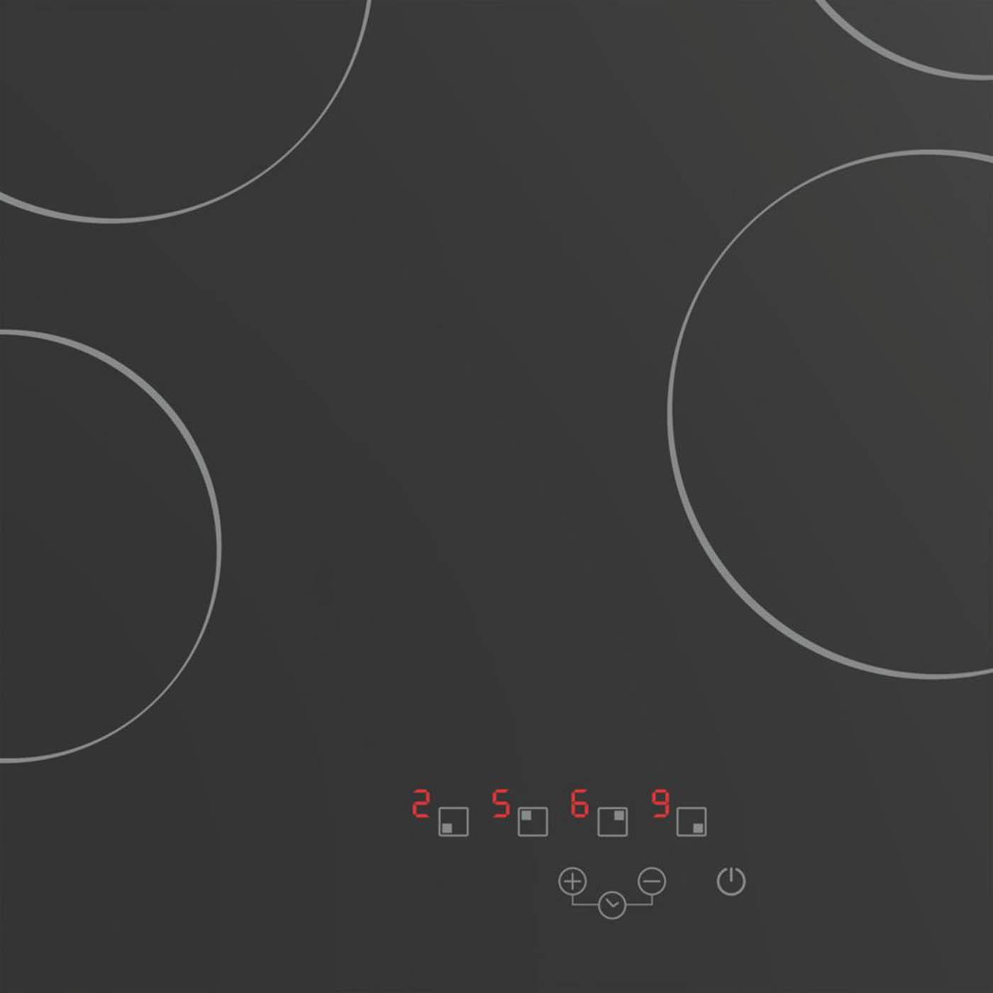 Ceramic Hob Electric Black 4 Zone Touch Control Built-In Glass Modern 590mm - Image 4