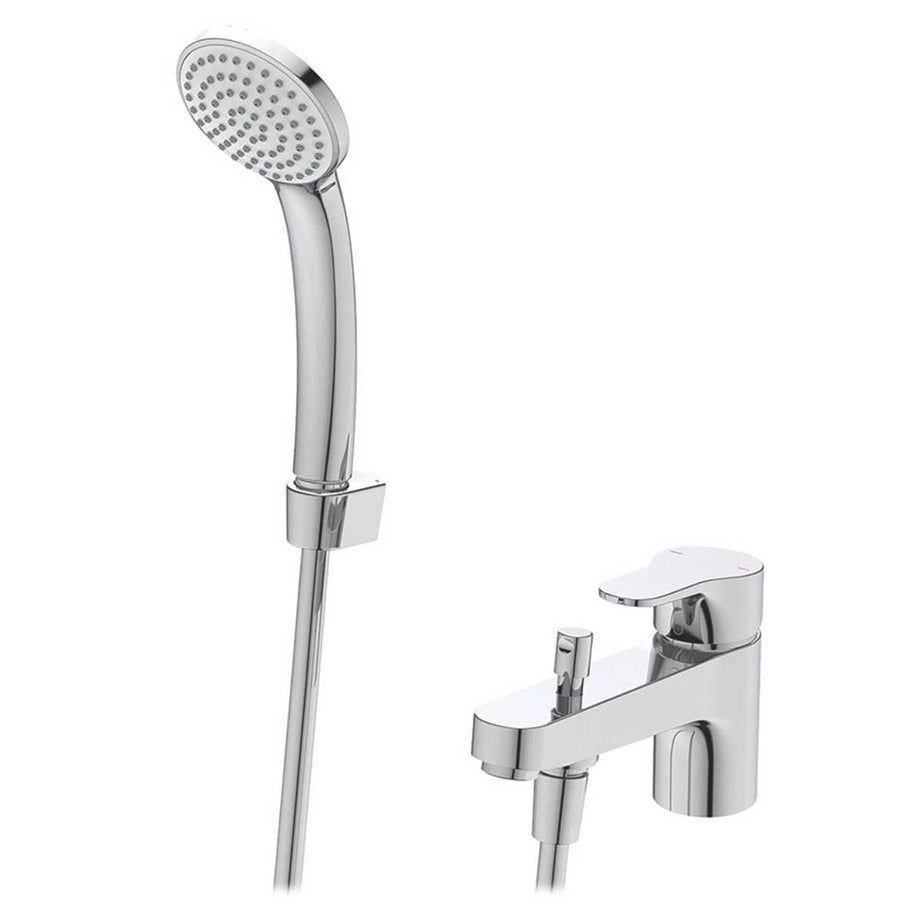 Bath Filler Tap And Shower Mixer Set Hand Held Single Lever Chrome Bathroom - Image 1