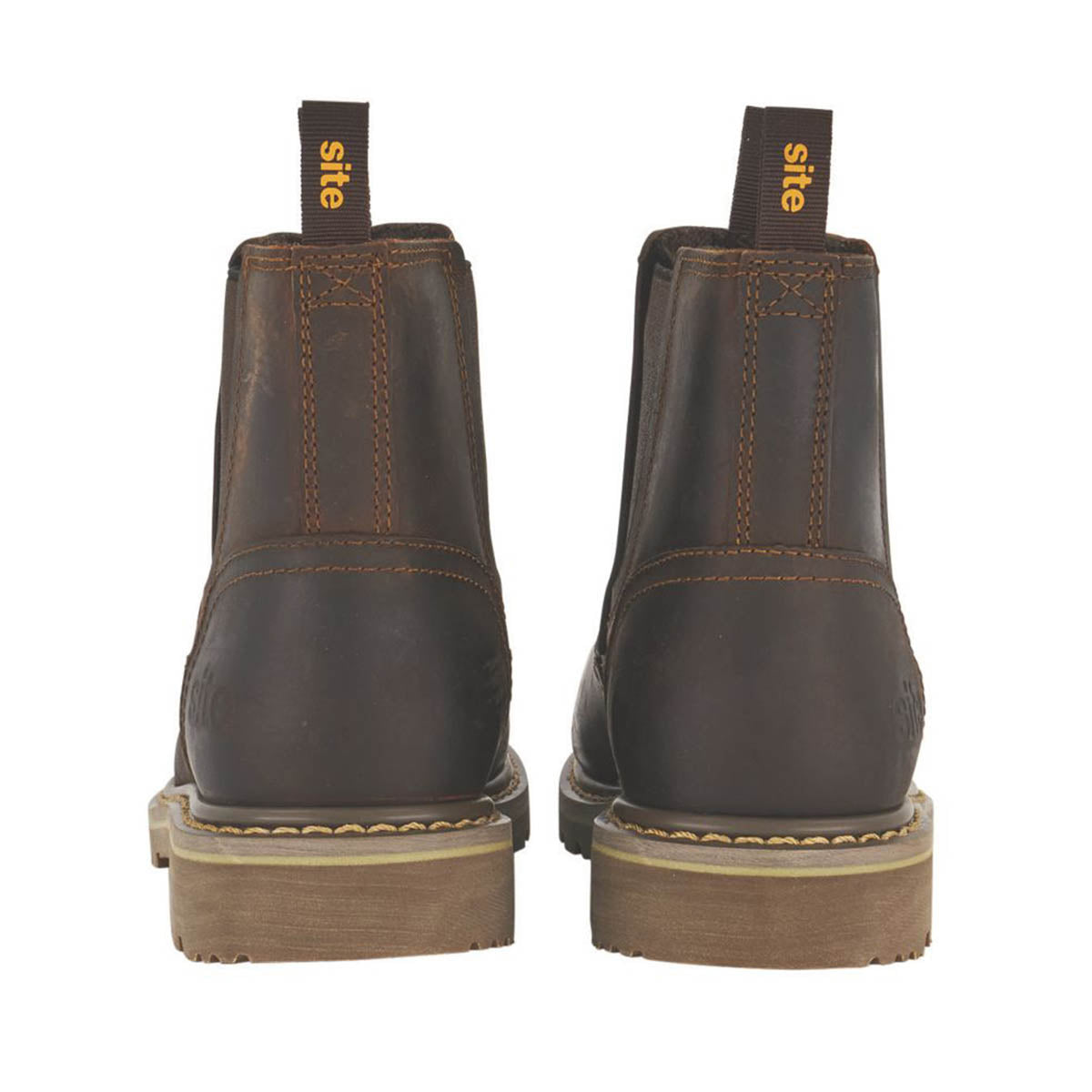 Site Safety Dealer Boots Womens Standard Fit Brown Leather Steel Toe Size 4 - Image 4