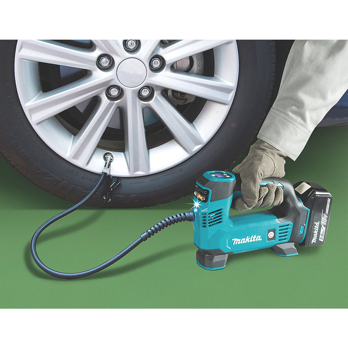 Makita Car Tyre Inflator Cordless 18V Li-Ion DMP180Z Air Compressor Body Only - Image 3
