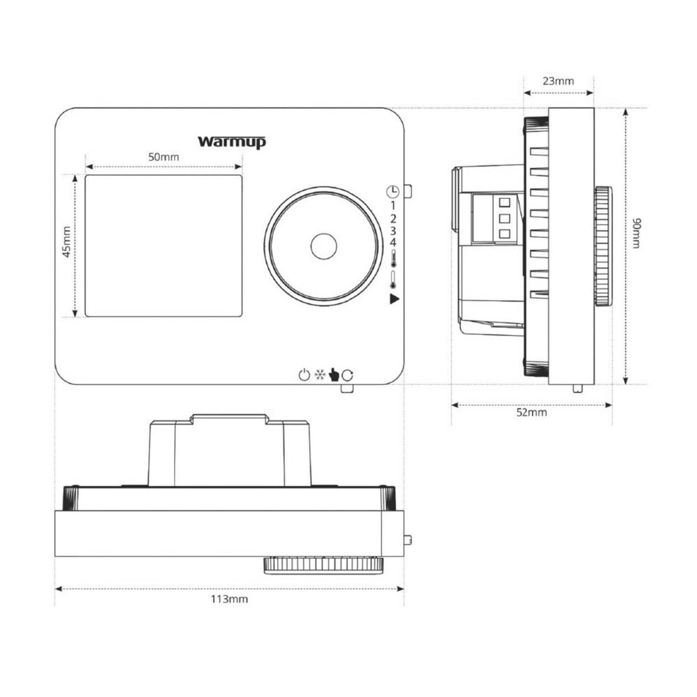 Warmup Underfloor Heating Thermostat Tempo Digital Programmable Floor Sensor - Image 5