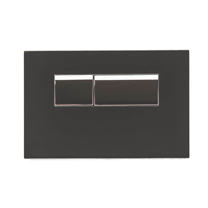 Fluidmaster Dual-Flush Plate Black Glass Toilet Push Button Demountable - Image 2