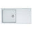 Kitchen Sink 1 Bowl Matt White Tectonite Reversible Drainer Waste Rectangular - Image 1